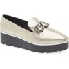 Karl Lagerfeld Paris Bri Platform Loafer In Platinum