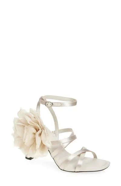 Karl Lagerfeld Paris Caela Rosette Sandal In Soft White