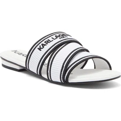 Karl Lagerfeld Paris Caitlyn Slide Sandal In White