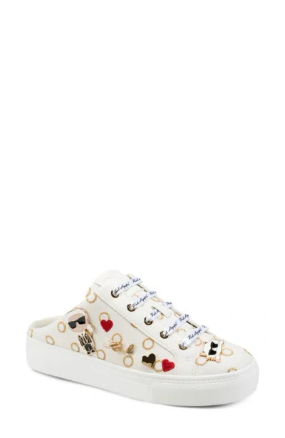 Karl Lagerfeld Paris Cambria Sneaker Mule In White