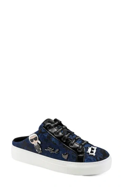 Karl Lagerfeld Paris Cambria Sneaker Mule In Blue