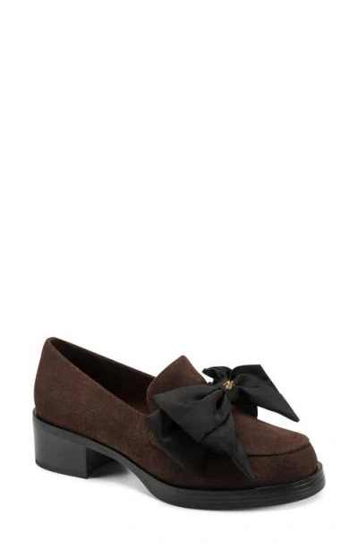 Karl Lagerfeld Paris Camilia Bow Loafer In Brown