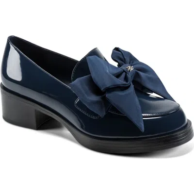 Karl Lagerfeld Paris Camilia Bow Loafer In Blue