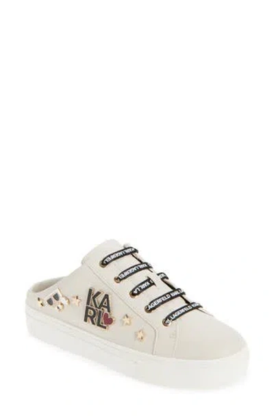 Karl Lagerfeld Paris Cammy Sneaker Mule In White
