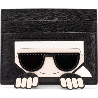 Karl Lagerfeld Paris Card Case Slg In Black