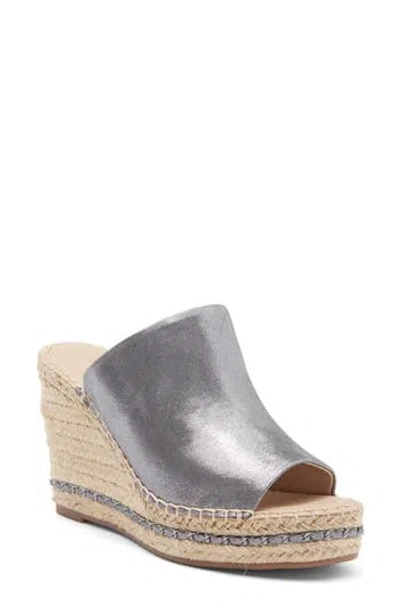 Karl Lagerfeld Paris Carina Wedge Sandal In Gunmetal