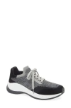 Karl Lagerfeld Paris Carsyn Knit Sneaker In Grey/black