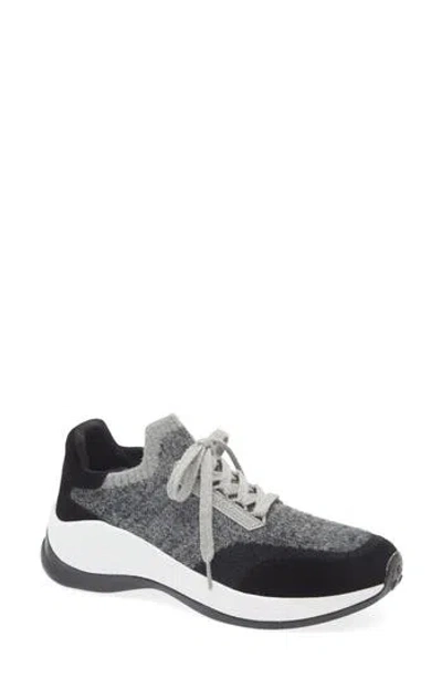 Karl Lagerfeld Paris Carsyn Knit Sneaker In Grey/black