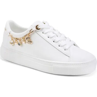 Karl Lagerfeld Paris Cate Charms Sneaker In White