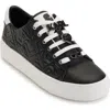 Karl Lagerfeld Cate Karl Box Lace-up Low-top Sneakers In Black/bright White