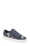 Karl Lagerfeld Paris Cate Pins Lace-up Sneaker In Blue