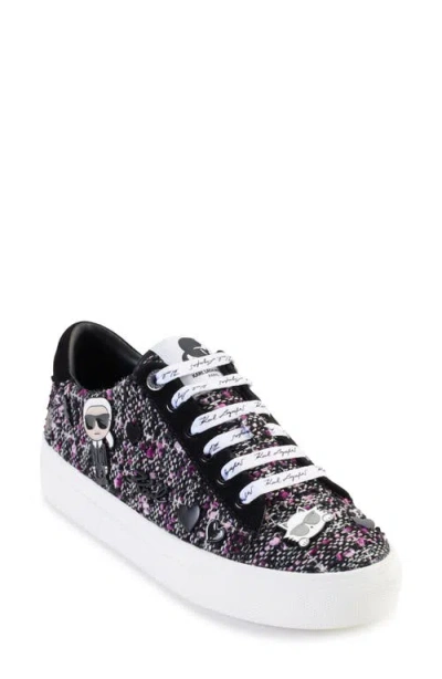 Karl Lagerfeld Paris Cate Pins Platform Sneaker In Multi/black