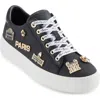 Karl Lagerfeld Cate Sneaker In Black Rue Pins