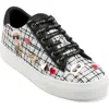 Karl Lagerfeld Paris Cate Pins Sneaker In Black,white