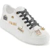 Karl Lagerfeld Cate Pin Logo Sneaker In Bright White Rue Pins