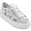 Karl Lagerfeld Paris Cate Pins Platform Sneaker In Silver