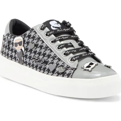 Karl Lagerfeld Paris Cate Pins Tweed Sneaker In Multi