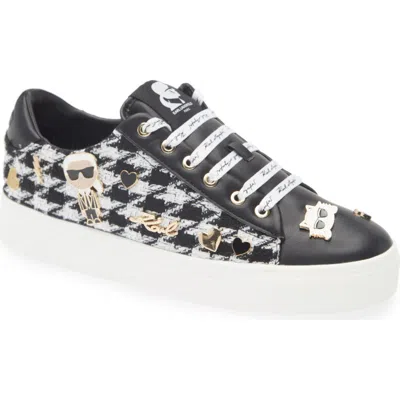 Karl Lagerfeld Paris Cate Pins Tweed Sneaker In Multi