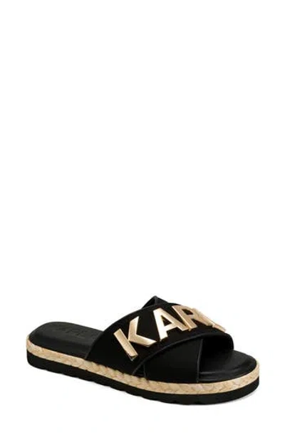 Karl Lagerfeld Paris Catherine Slide Sandal In Black