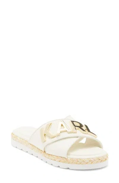 Karl Lagerfeld Paris Catherine Slide Sandal In White
