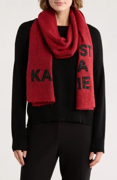 Karl Lagerfeld Paris C'est La Vie Scarf In Red