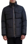 Karl Lagerfeld Paris Channel Quilted Puffer Jacket In Black
