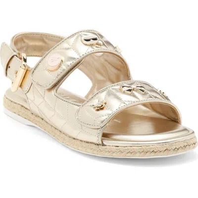 Karl Lagerfeld Paris Charlay Macaron Espadrille Sandal In Gold