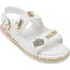 Karl Lagerfeld Paris Charlay Rue Pins Slingback Sandal In Bright White
