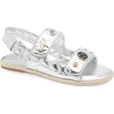 Karl Lagerfeld Paris Charlay Slingback Sandal In Silver