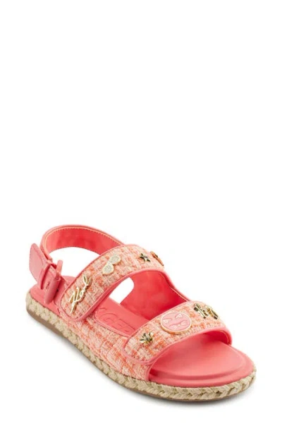 Karl Lagerfeld Paris Charlay Slingback Sandal In Sunset Coral