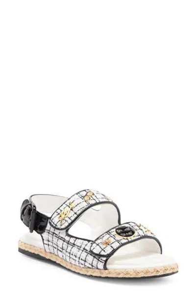 Karl Lagerfeld Paris Charlay Slingback Sandal In White/black