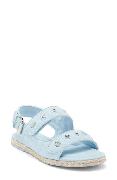 Karl Lagerfeld Paris Charlay Studded Ankle Strap Sandal In Blue