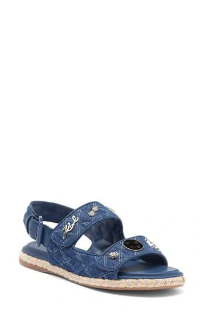 Karl Lagerfeld Paris Charley Slingback Espadrille Sandal In Blue