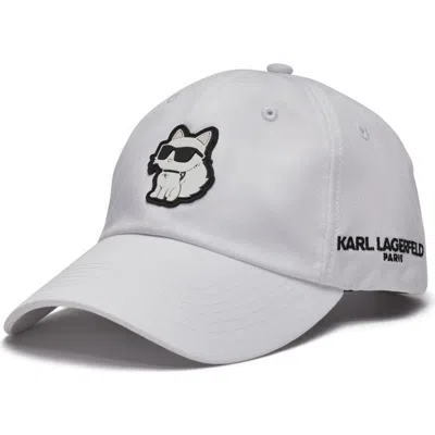 Karl Lagerfeld Paris Choupette Baseball Cap In White