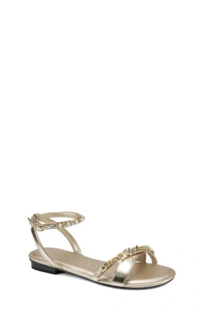 Karl Lagerfeld Paris Christiano Ankle Strap Sandal In Gold