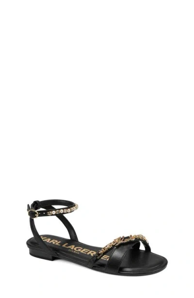 Karl Lagerfeld Paris Christiano Ankle Strap Sandal In Multi