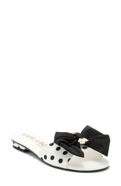 Karl Lagerfeld Paris Ciaran Bow Slide Sandal In Multi