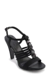 Karl Lagerfeld Cicely Strappy Embellished Dress Sandals In Black