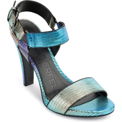 Karl Lagerfeld Paris Cieone Ankle Strap Sandal In Iridescent Multi
