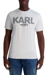 Karl Lagerfeld Paris Colorblock Logo Graphic T-shirt In White