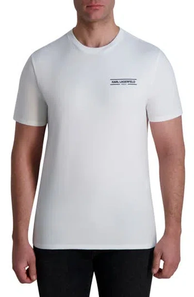 Karl Lagerfeld Paris Core Logo Cotton Graphic T-shirt In White
