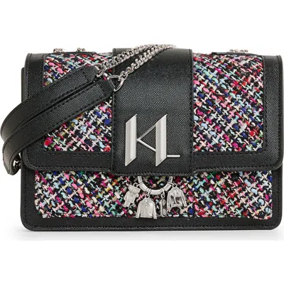 Karl Lagerfeld Paris Corinne Medium Shoulder Bag In Black/pink Multi