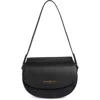 Karl Lagerfeld Paris Corrine Leather Shoulder Bag In Black