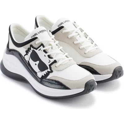Karl Lagerfeld Paris Coty Sneaker In Black/ Bright White
