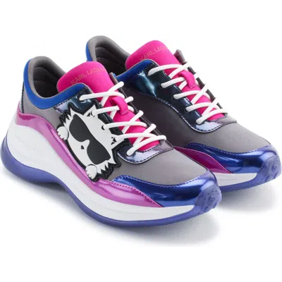 Karl Lagerfeld Paris Coty Sneaker In Cactus Flower/ Dark Slate