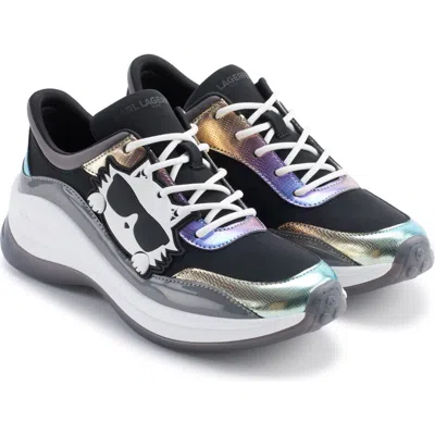 Karl Lagerfeld Paris Coty Sneaker In Slate/ Black
