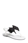 Karl Lagerfeld Paris Cristi Bow Sandal In Bright White