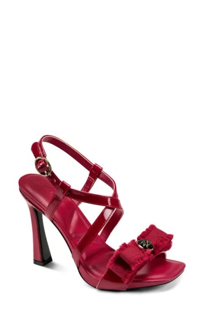 Karl Lagerfeld Paris Currin Strappy Sandal In Poppy Red