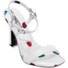 Karl Lagerfeld Paris Cybil Ankle Strap Sandal In Bright White