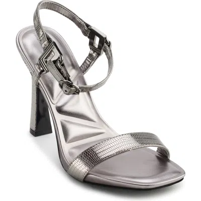 Karl Lagerfeld Paris Cybil Ankle Strap Sandal In Dark Slate